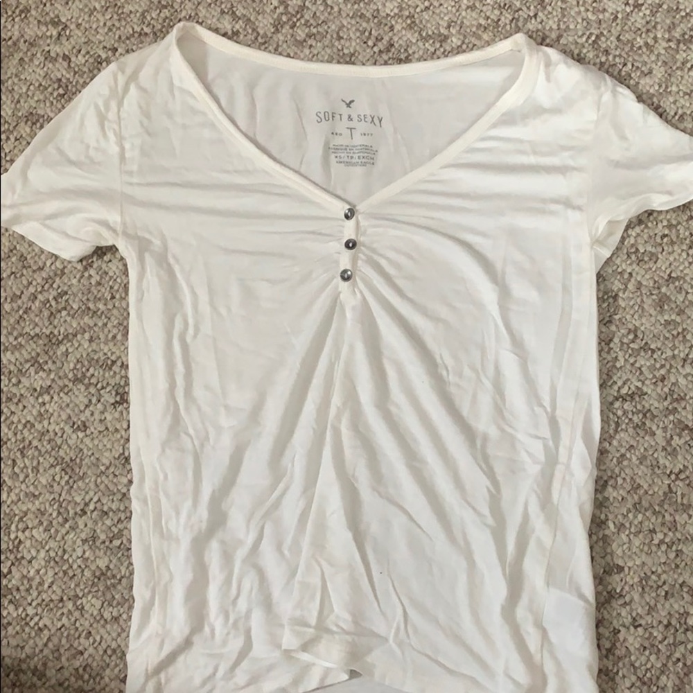 white blouse from american eagle